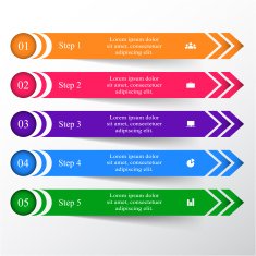 Vector lines arrows infographic N22