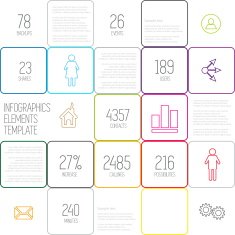 Vector abstract rounded squares background illustration N2