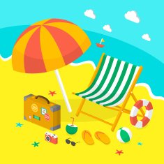 summer holiday 3d isometric infographic N2
