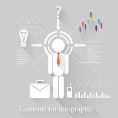 Elements for infographic Schedule data Flat icons N4