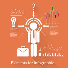 Elements for infographic Schedule data Flat icons N5