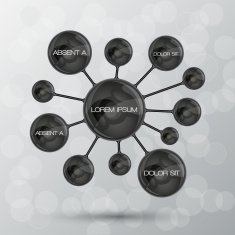 Glossy balls Elements of infographics