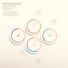 abstract circle chart infographics