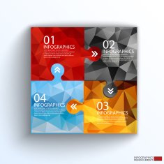 Infographics puzzle web design