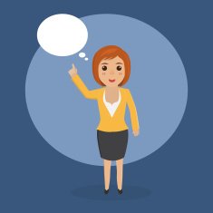 businesswoman think character