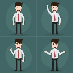 set of businessman characters poses N21