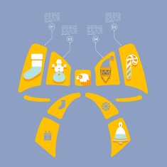 Christmas flat infographic N105