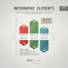 Infographic Elements Arrow Bar Chart- Light