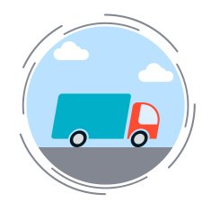 Logistics delivery transportation concept