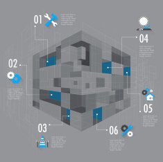 Abstract architecture inforgraphics vector
