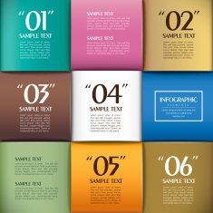 abstract 3d paper infographics N67