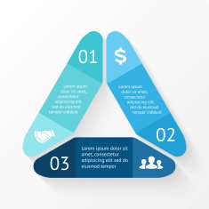 Vector triangle infographic Template for cycle diagram graph presentation and N4