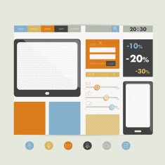 Simply flat web pafe Vector