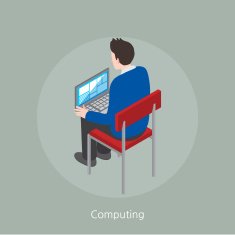 Computing concept design 3d isometric vector illustration