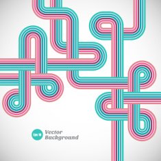 Multicolored geometric lines design
