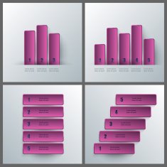 Set of banner templates with infographics design N3