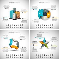 4 in 1 Business Infographics N20