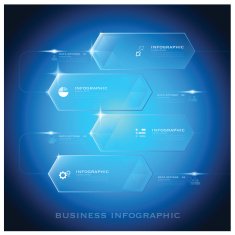 Modern Hexagon Business Infographic Background Design Template N3