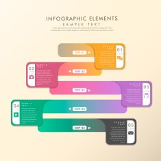 colorful gradient abstract banner infographics