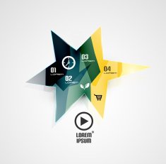 Abstract geometrical modern infographic template