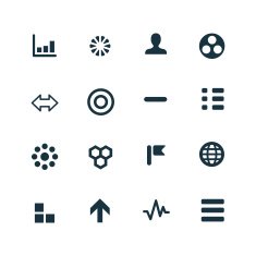 diagram icons set