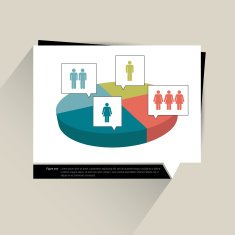 Sample chart graph Infographics data visualisation 3D round diagram