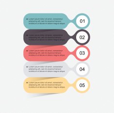 Set of infographics elements in modern flat business style N10