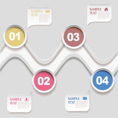 vector abstract 3d paper infographics N53