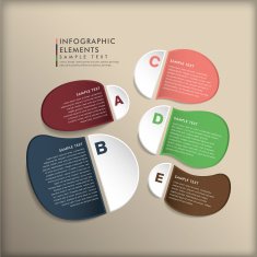 abstract 3d paper infographics N71