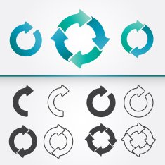 Set of Arrows Circle