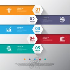 Step number banners template graphic or website Vector EPS10