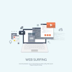 Vector illustration Flat computing background Programming coding Web development and N44