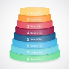 Vector 3D pyramid for business infographic N2