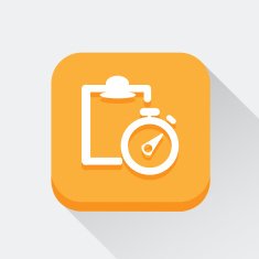 Time and Paper icon great for any use Vector EPS10 N2