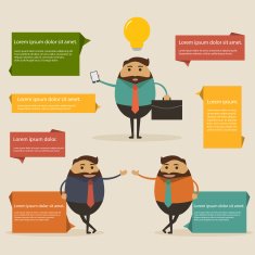 businessman with infographic N3