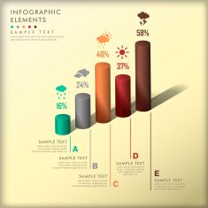 abstract 3d cylinder infographics N13