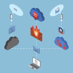 Flat 3d web isometric online safety data protection N4