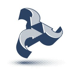 Arrows abstract loop symbol vector conceptual pictogram N2