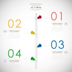 vector abstract 3d timeline infographics