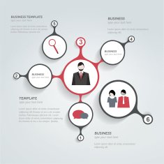 Circle infographic chart Vector template N4