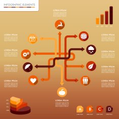 Fall season infographics elements template illustration Autumn concept layout N2