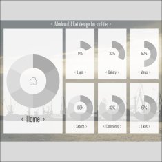 Modern UI flat design vector
