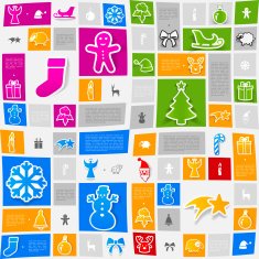 Christmas sticker infographic N79