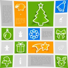 Christmas sticker infographic N80