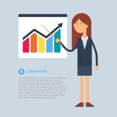 Business presentation vector illustration flat style N2