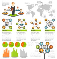 Connected people infographics