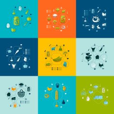 agriculture flat infographic N28