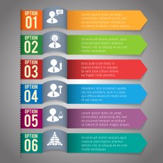 Paper infographics template N5