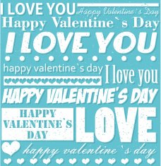 Valentine's Day typographic background