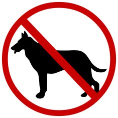 vector sign no dogs
